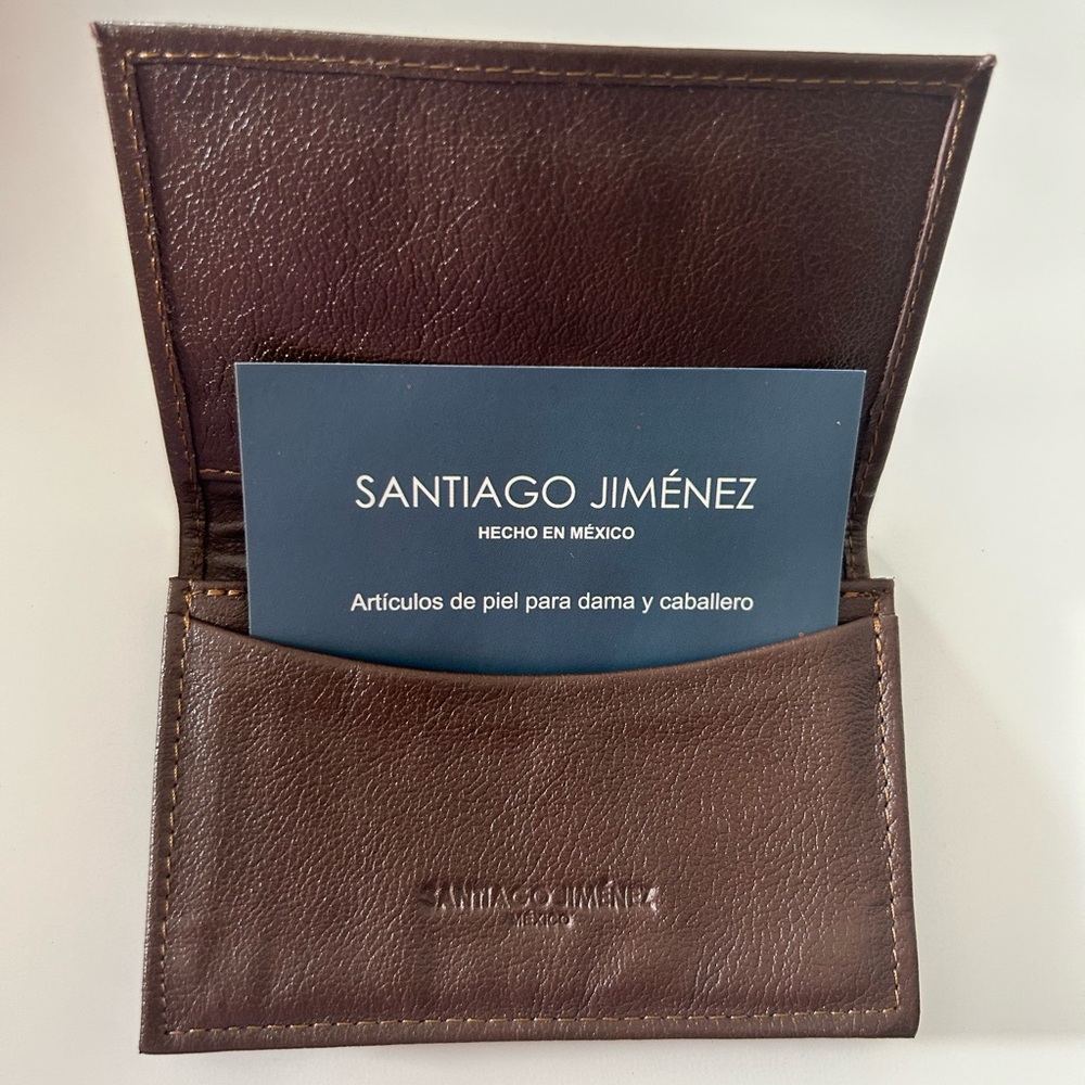 Brown Leather Bifold Wallet Men’s Real Leather Made by Santiago Jiménez